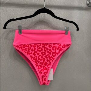 Beach Riot Vibrant Pink Leopard Bikini Bottom